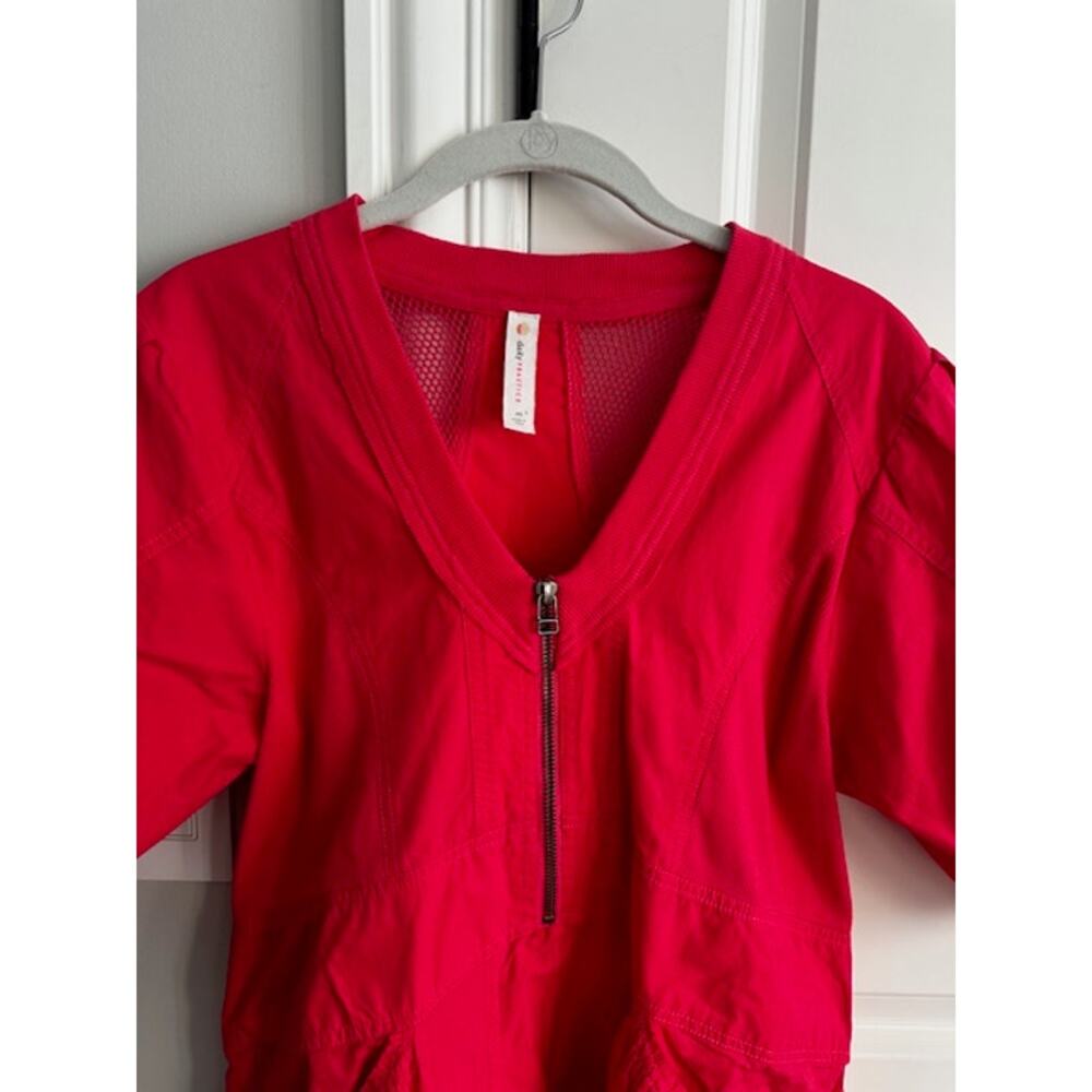 Daily Practice By Anthropologie NWOT Tiered Mini Zip Dress XS Pink - Picture 6 of 11